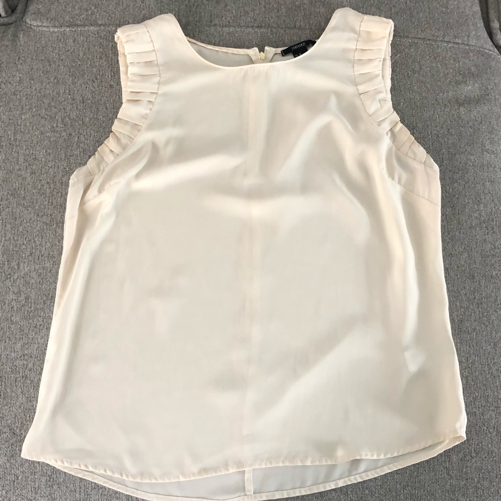Sheer Tank with Ruffle Sleeve - Picture 2 of 3